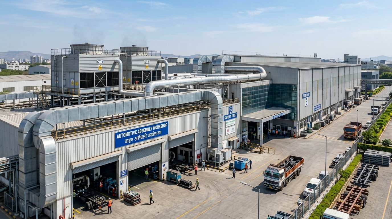 Automotive Assembly Plant Process Cooling & Industrial Ventilation in Moshi International Spine & Exhibition Centre